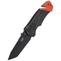 Nóż ratowniczy Herbertz Solingen Black / Red Aluminium, Epoxy Coated (203911)