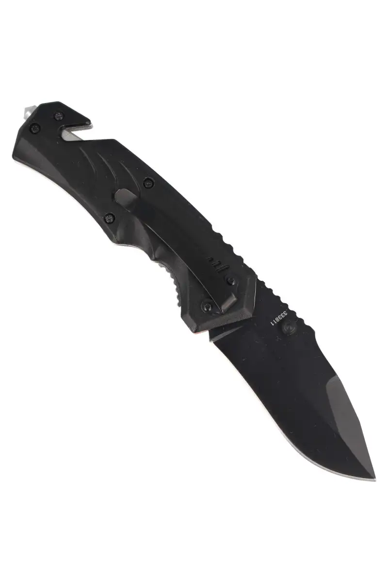 Nóż składany ratowniczy Puma Solingen Black / Orange Aluminium, Black Coated (333811)