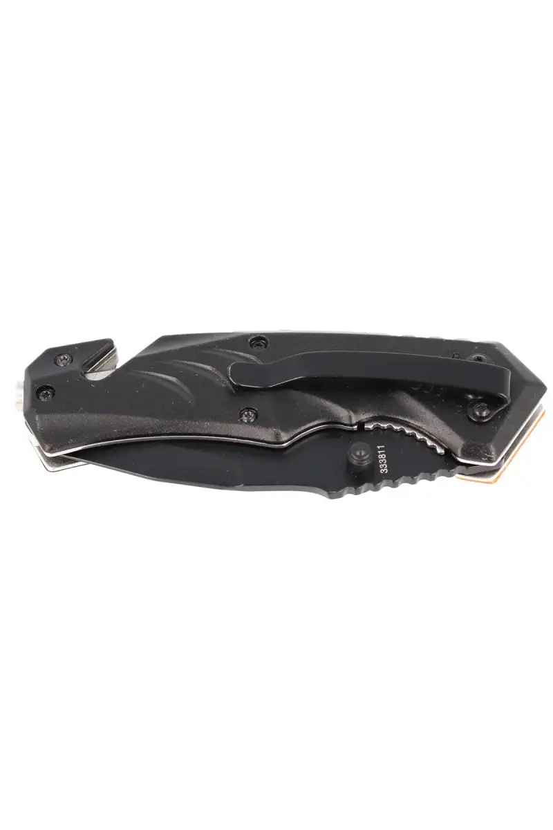 Nóż składany ratowniczy Puma Solingen Black / Orange Aluminium, Black Coated (333811)