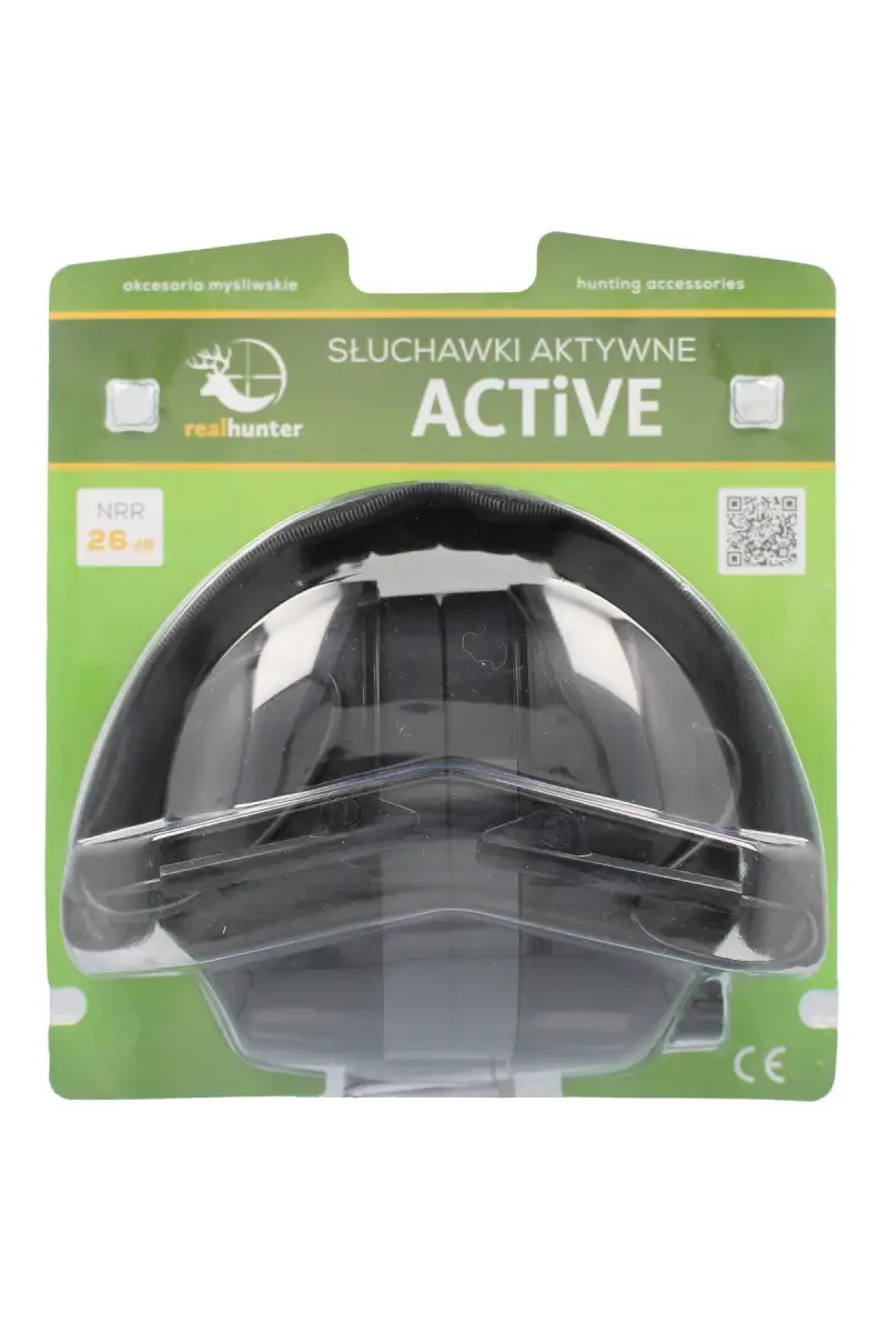 Ochronniki słuchu aktywne RealHunter Black (258-012)