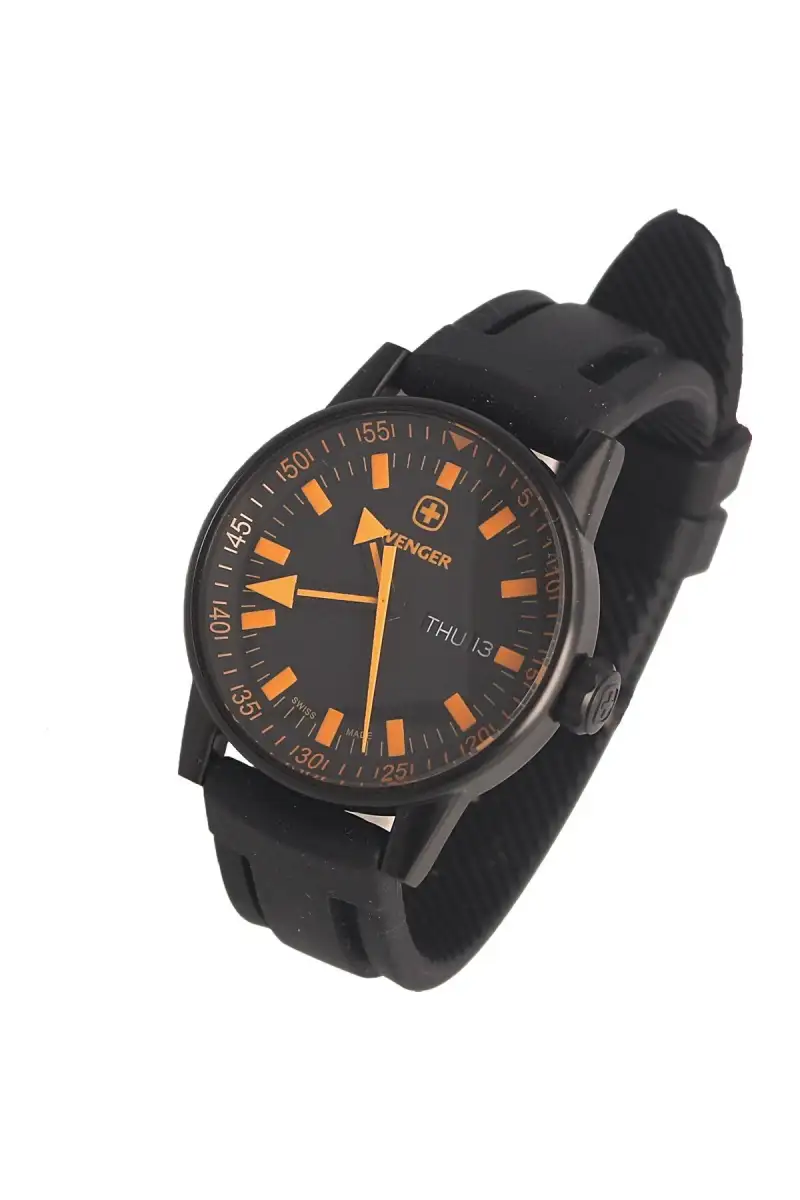 Zegarek Wenger Commando Black Line  70173, PVD, Black Dial, Silicone Strap