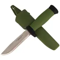 Nóż Lindbloms Myśliwski / Wędkarki Olive Rubber, Stainless Steel (4000)