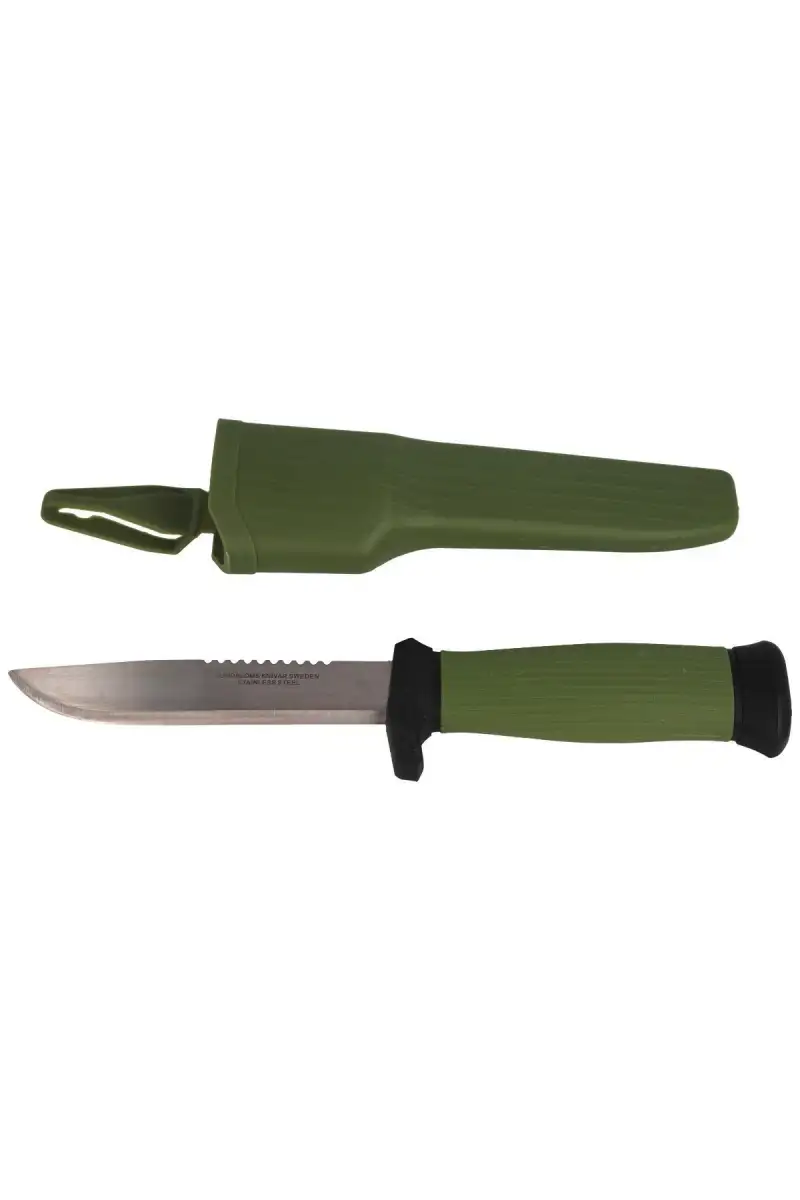 Nóż Lindbloms Myśliwski / Wędkarki Olive Rubber, Stainless Steel (4000)