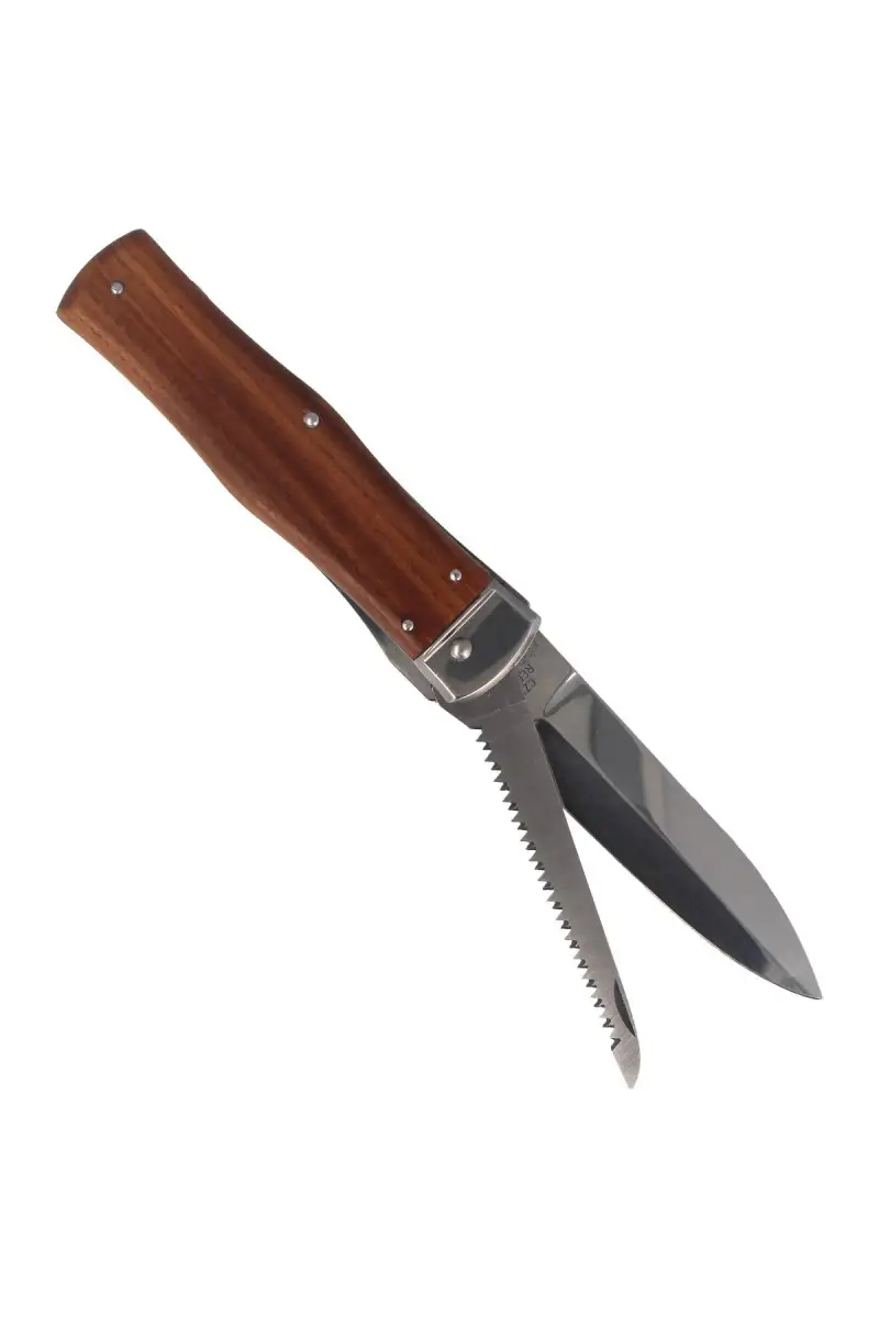 Nóż sprężynowy Mikov Predator Palisander Wood z Piłą (241-ND-2/KP)