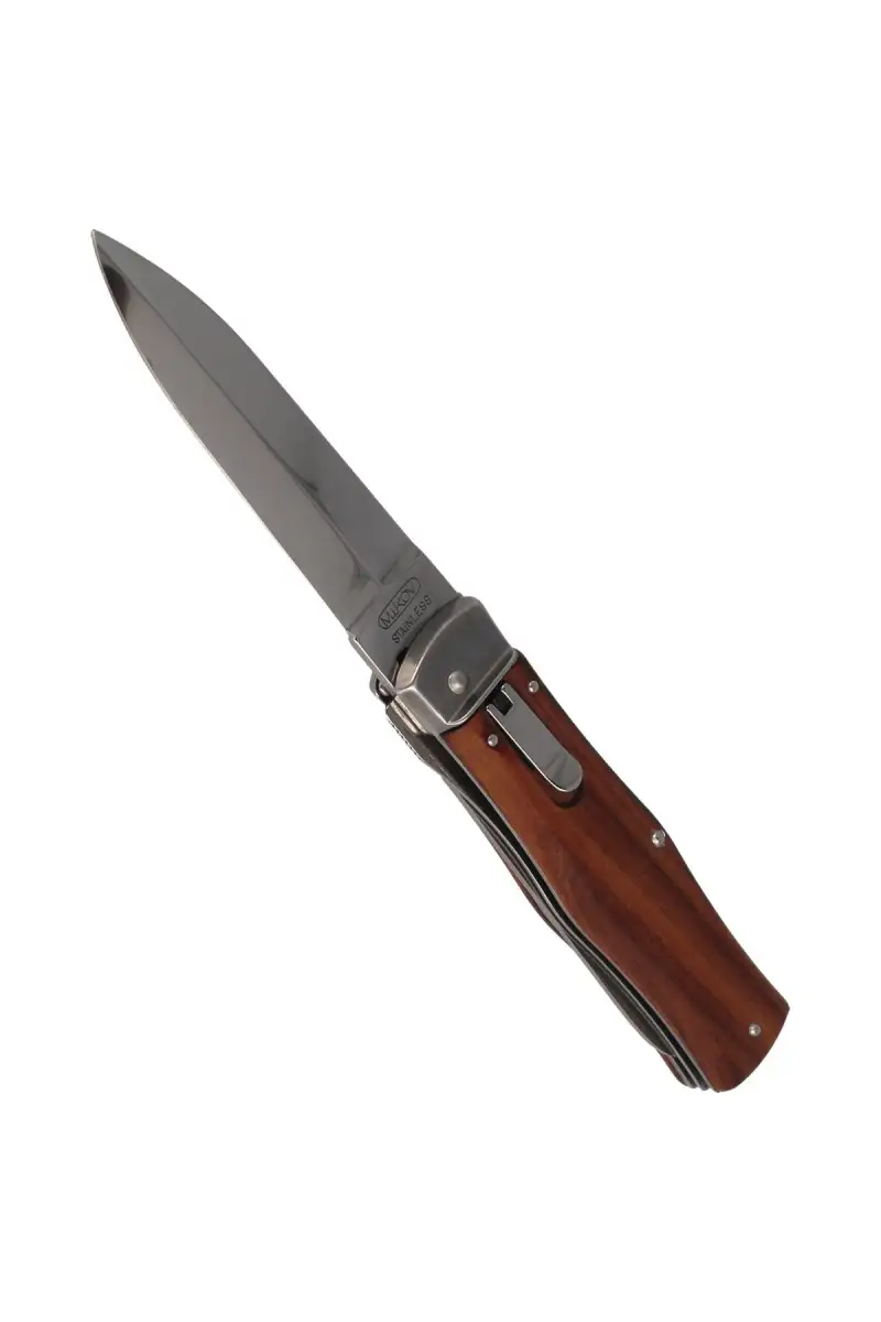 Nóż sprężynowy Mikov Predator Palisander Wood z Piłą (241-ND-2/KP)