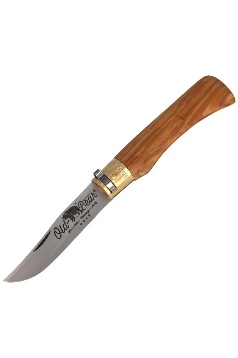 Nóż składany Antonini Old Bear Classical L Olive Wood, Satin AISI 420 (9307/21_LU)