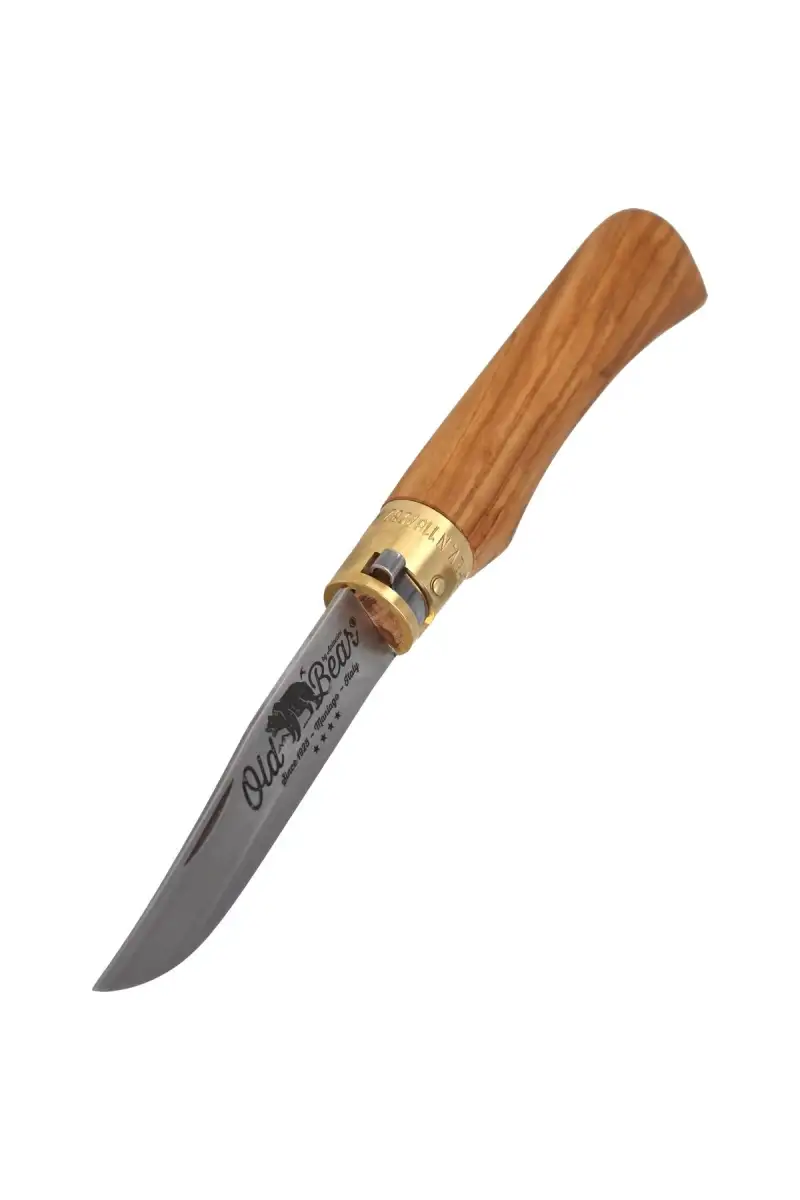 Nóż składany Antonini Old Bear Classical L Olive Wood, Satin AISI 420 (9307/21_LU)