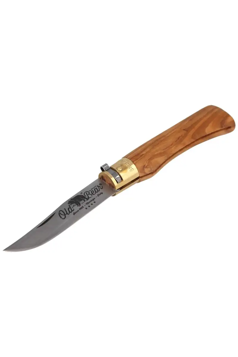 Nóż składany Antonini Old Bear Classical L Olive Wood, Satin AISI 420 (9307/21_LU)