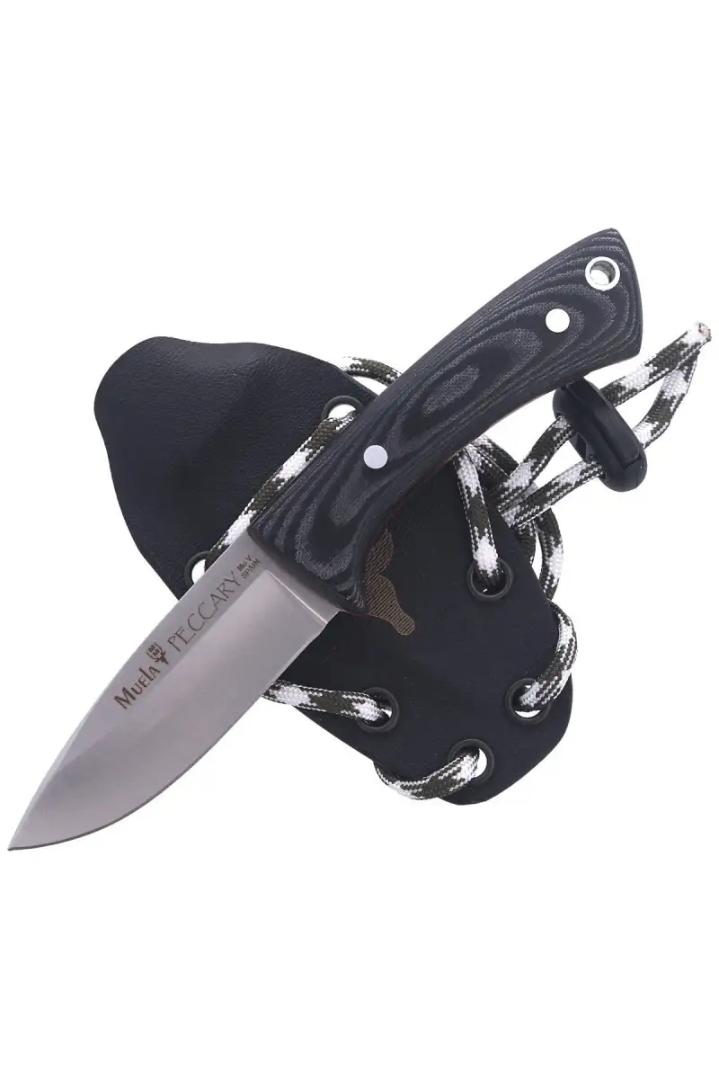 Nóż na szyję Muela Black Micarta Neck Knife, Satin 1.4116 (PECCARY-8M)
