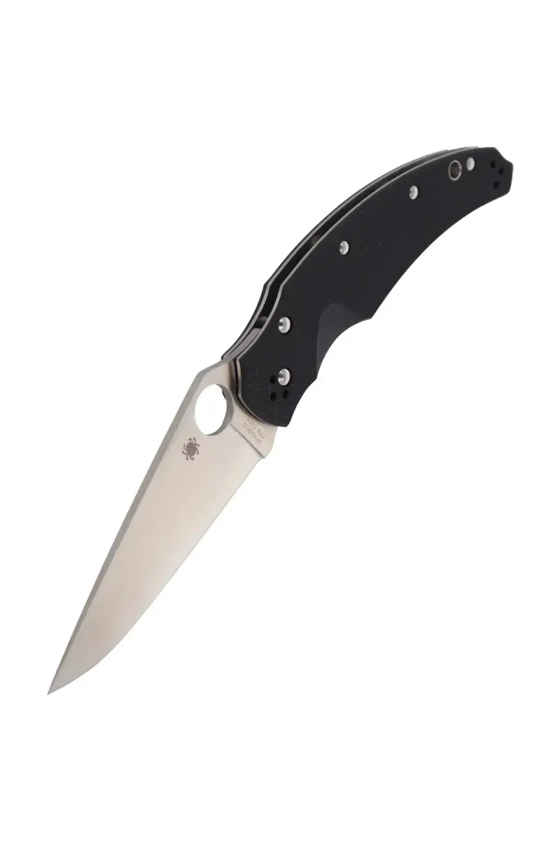 Nóż składany Spyderco Opus Black G-10 Plain (C218GP)