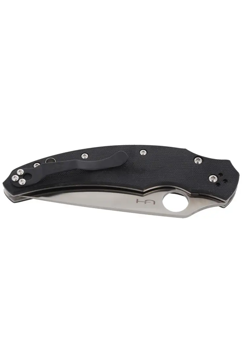 Nóż składany Spyderco Opus Black G-10 Plain (C218GP)