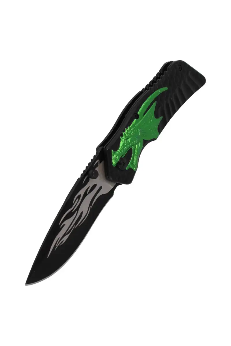 Nóż składany Herbertz Solingen Hit motyw 3D Green Dragon 90mm (582012)