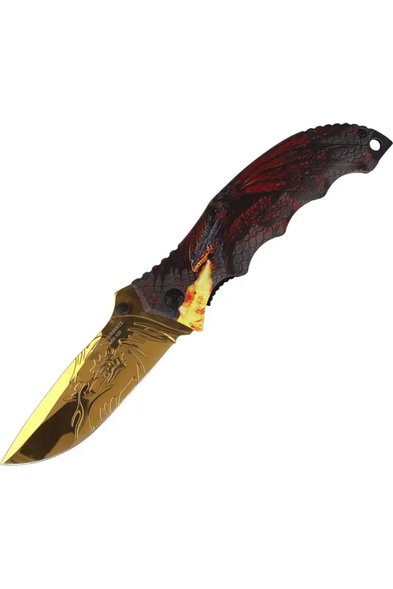 Nóż składany Herbertz Solingen motyw 3D, Dragon 83mm (585112)