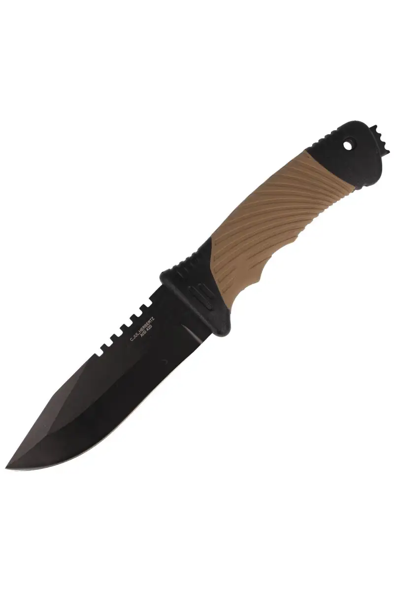 Nóż Herbertz Solingen Hit Coyote Brown Plastic / Rubber, Black Blade (585412)