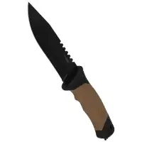 Nóż Herbertz Solingen Hit Coyote Brown Plastic / Rubber, Black Blade (585412)