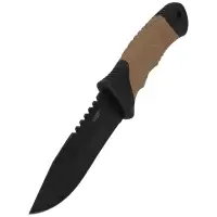 Nóż Herbertz Solingen Hit Coyote Brown Plastic / Rubber, Black Blade (585412)