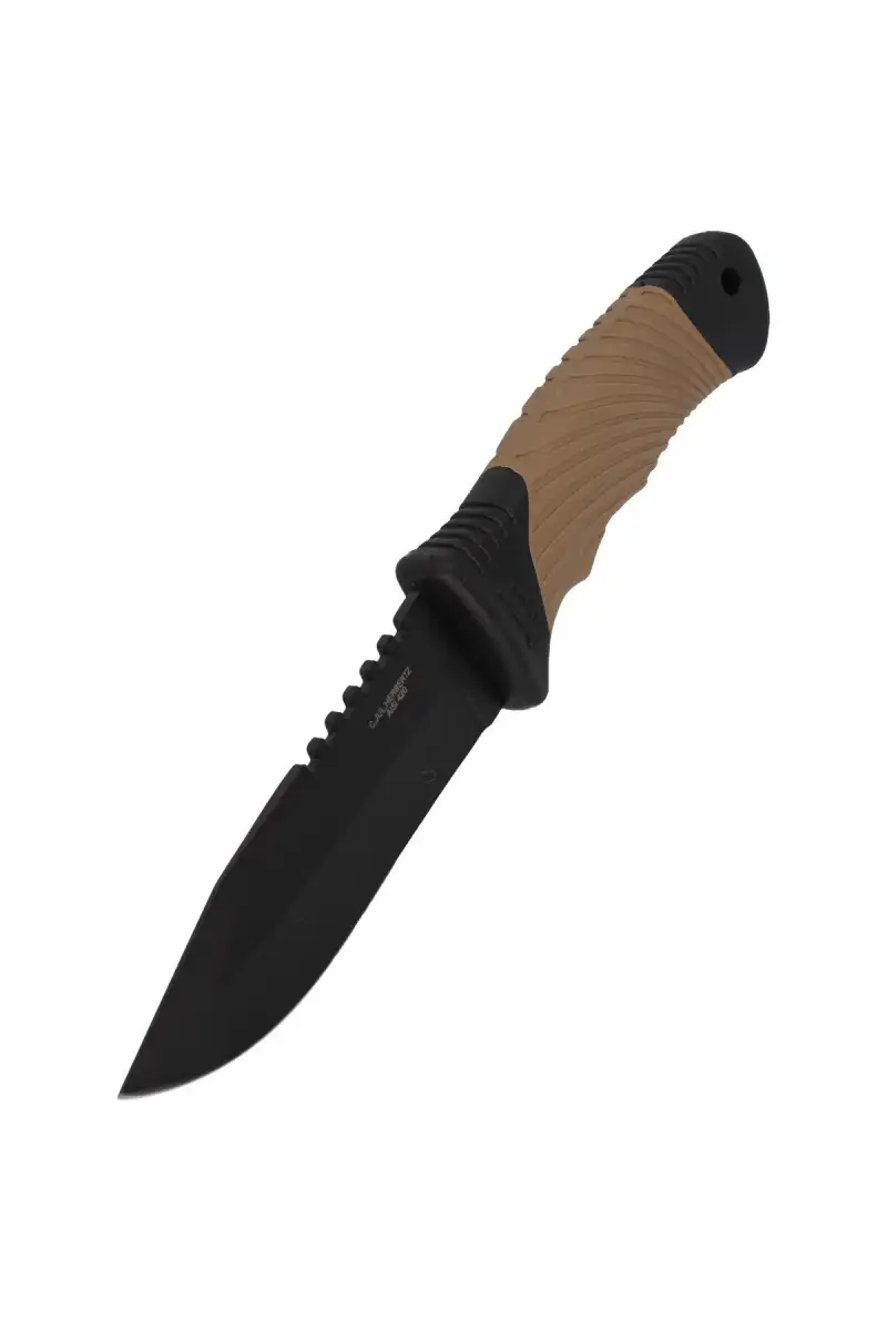 Nóż Herbertz Solingen Hit Coyote Brown Plastic / Rubber, Black Blade (585412)