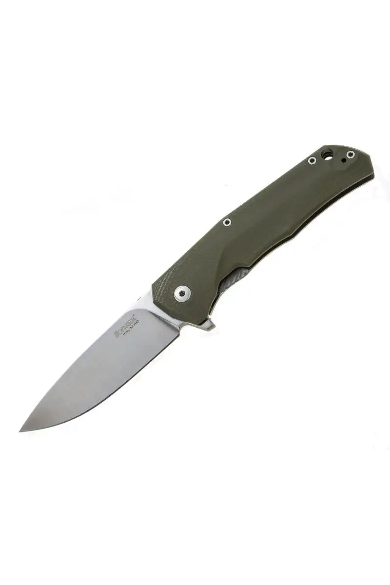 Nóż składany LionSteel T.R.E. G10 Green, Stone Washed Blade (TRE GGR)