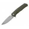 Nóż składany LionSteel T.R.E. G10 Green, Stone Washed Blade (TRE GGR)