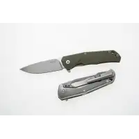 Nóż składany LionSteel T.R.E. G10 Green, Stone Washed Blade (TRE GGR)