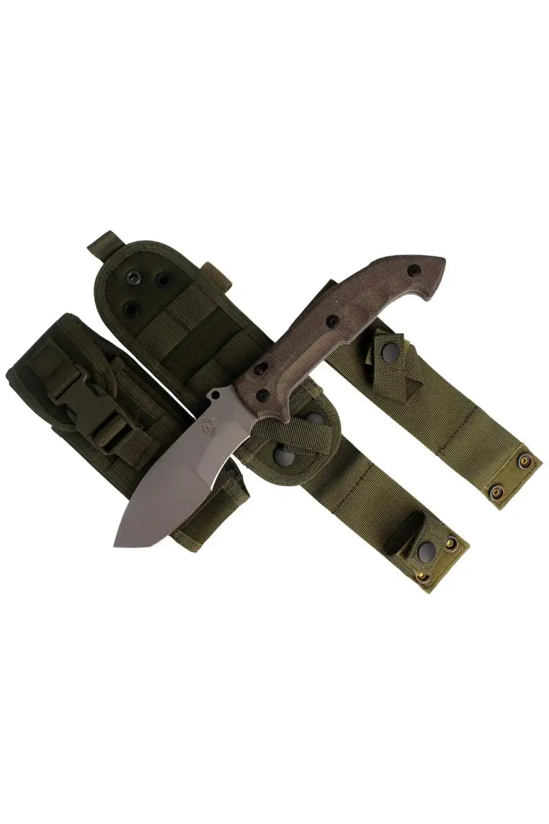Nóż składany FOX Tracker Meskwaki, Green Micarta 135mm (FX-500)