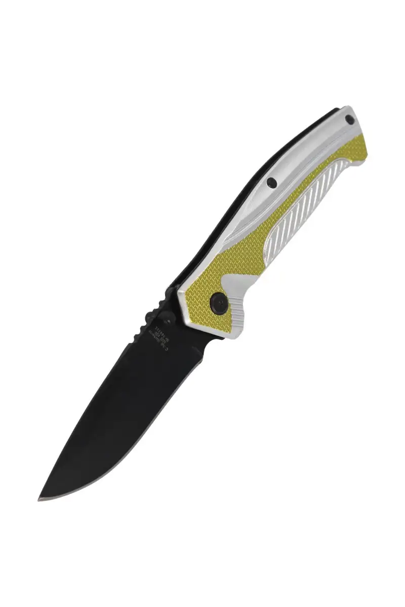 Nóż składany Herbertz Solingen Hit Green / Silver Aluminium, Black Blade (566311)