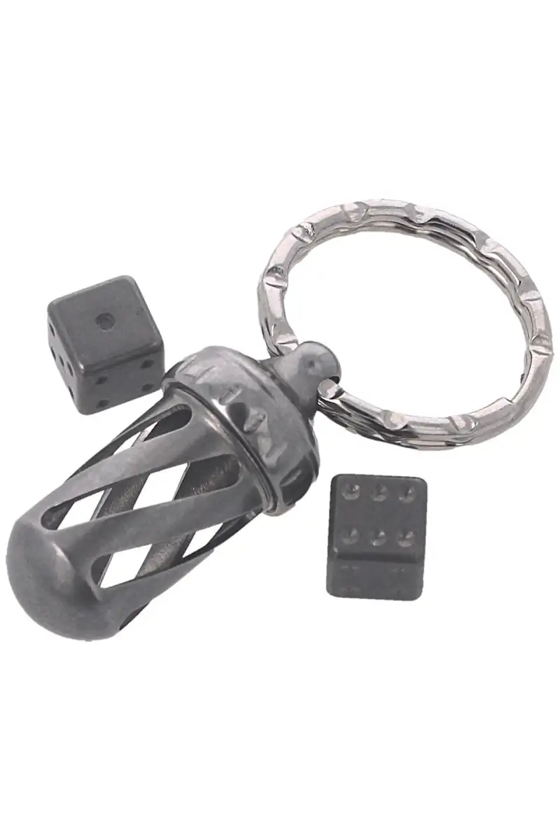 Brelok z kośćmi Lionsteel Acorn Dice, Steel (DD IN)