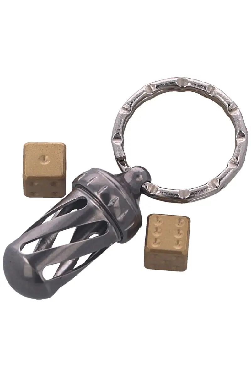 Brelok z kośćmi Lionsteel Acorn Dice, Brass (DD OT)