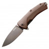 Nóż składany LionSteel KUR G10 Brown, Black Stone Washed (KUR BBR)