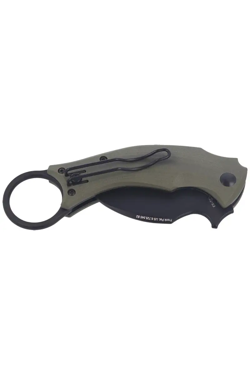 Nóż składany FOX Karambit Black Bird by Bastinelli G10 OD Green, Black Idroglider (FX-591 OD)