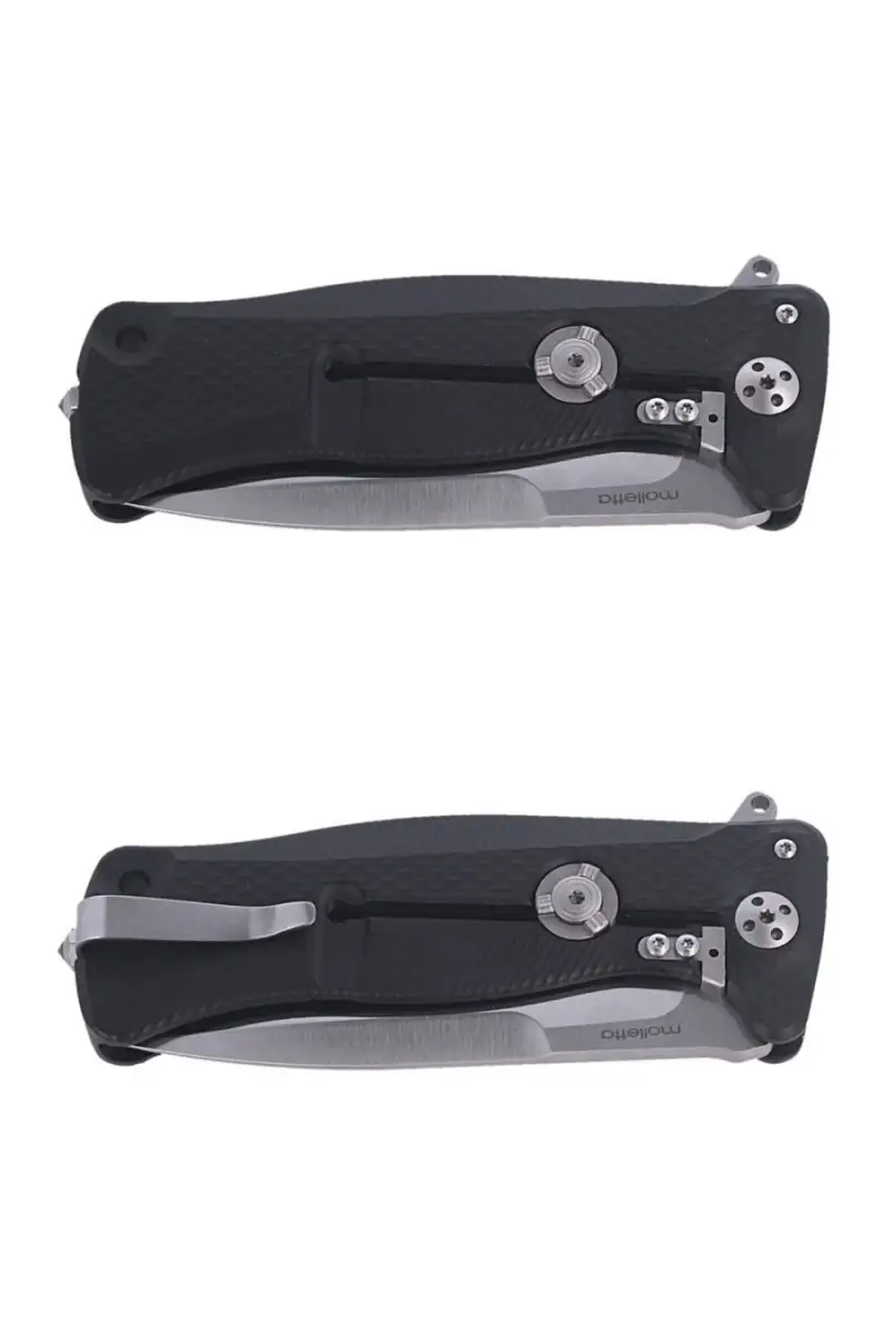 Nóż składany LionSteel SR11A Black Aluminum, Satin Sleipner by Molletta (SR11A BS)
