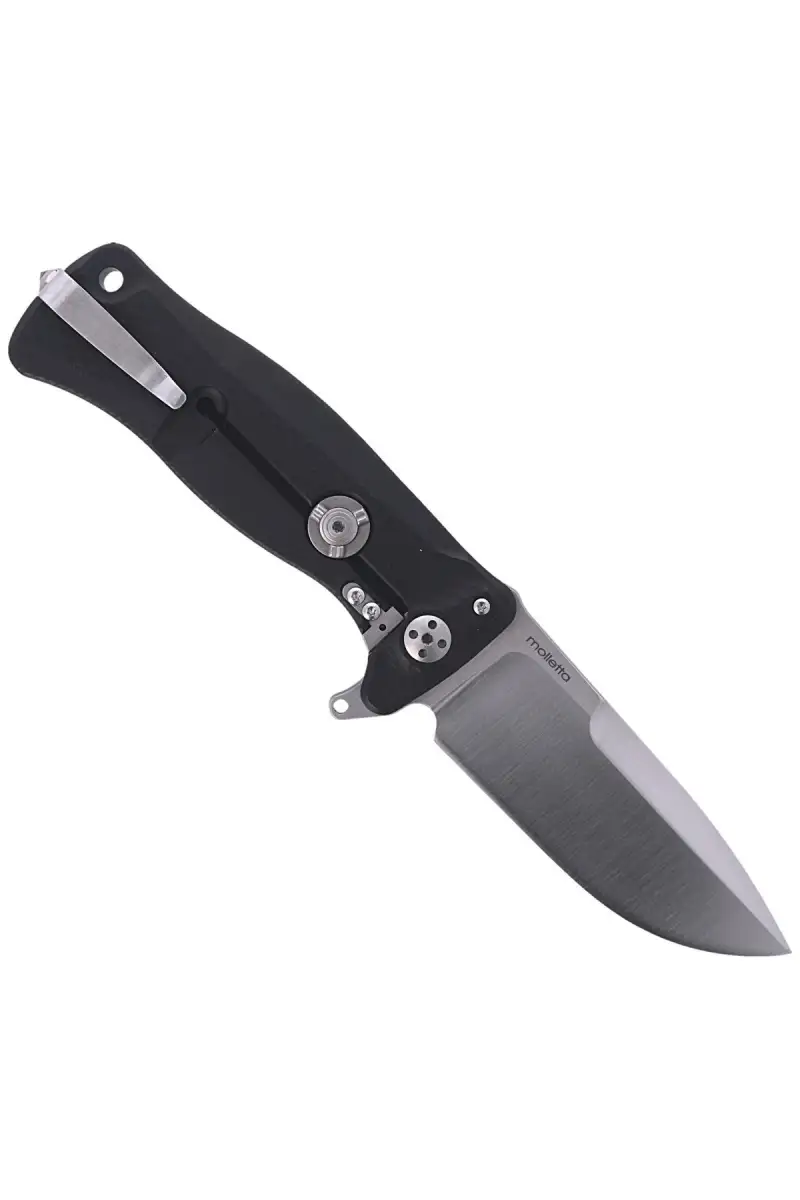 Nóż składany LionSteel SR11A Black Aluminum, Satin Sleipner by Molletta (SR11A BS)