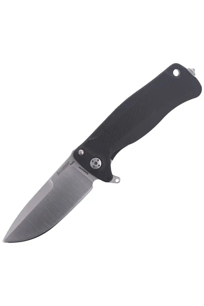 Nóż składany LionSteel SR22A Black Aluminum, Satin Sleipner by Molletta (SR22A BS)