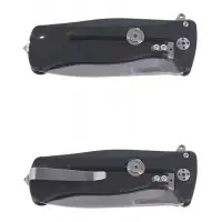 Nóż składany LionSteel SR22A Black Aluminum, Satin Sleipner by Molletta (SR22A BS)