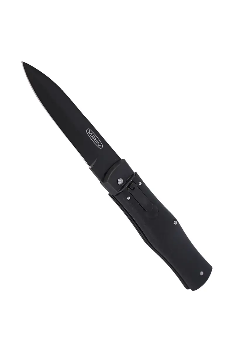 Nóż sprężynowy Mikov Predator Blackout Black ABS, Black DLC N690 (241-BH-1/BKP)