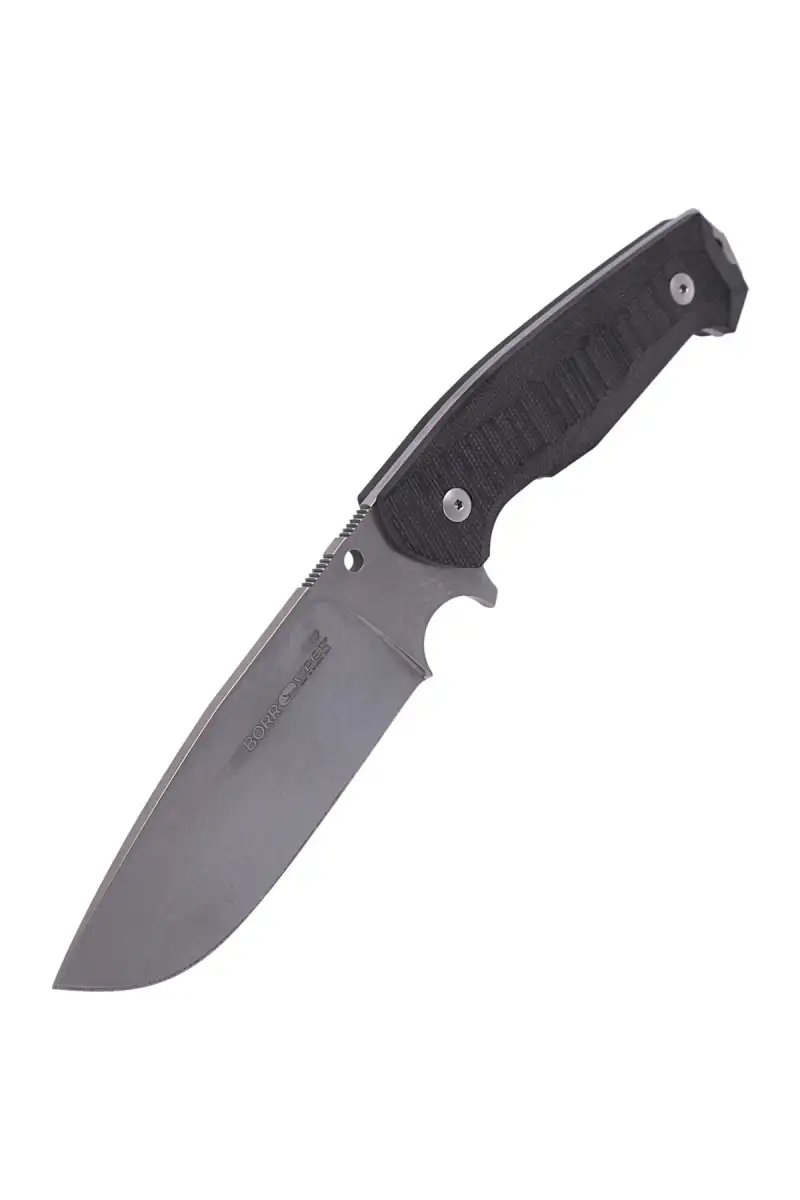 Nóż Viper Borr Black Canvas Micarta, Stonewashed D2 by Jesper Voxnæs (VT4008SWCB)