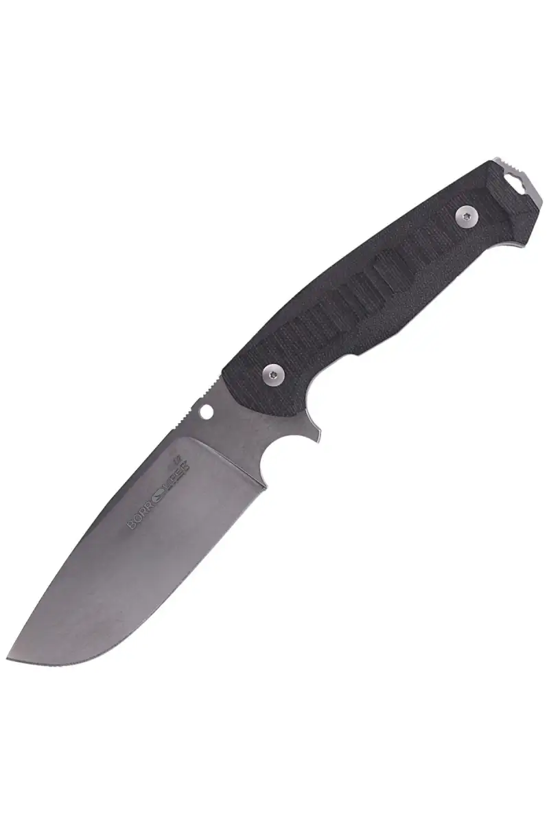 Nóż Viper Borr Black Canvas Micarta, Stonewashed D2 by Jesper Voxnæs (VT4008SWCB)