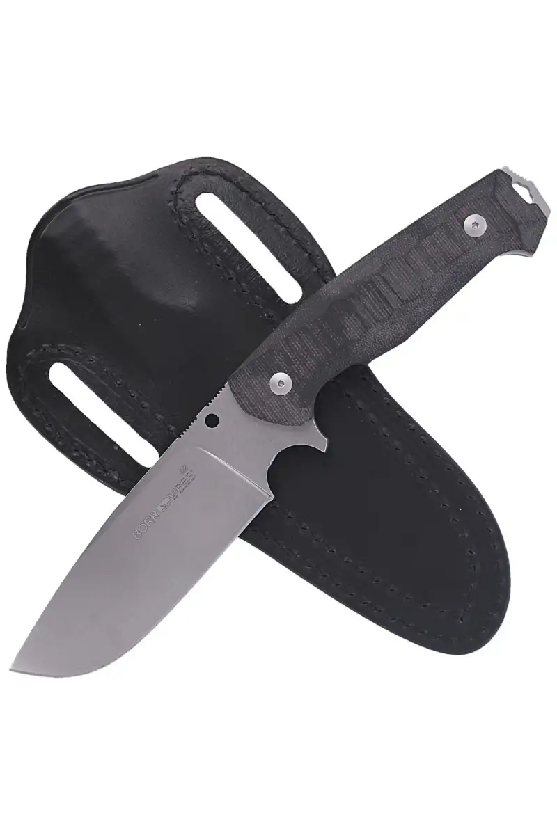 Nóż Viper Borr Black Canvas Micarta, Stonewashed D2 by Jesper Voxnæs (VT4008SWCB)