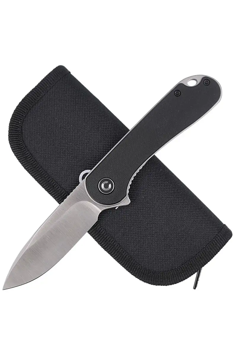 Nóż składany CIVIVI Elementum Flipper Black G10, Satin Finish (C907A)