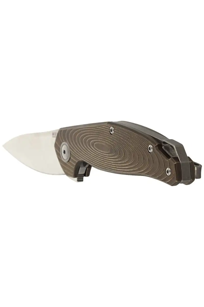Nóż składany MKM Goccia Bronze Stonewashed Titanium, Satin M390 by Jens Ansø (MKGC-TBR)