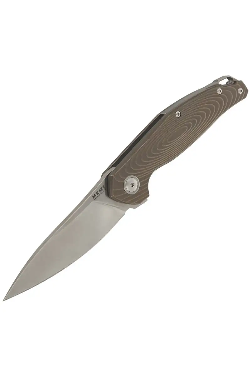 Nóż składany MKM Goccia Bronze Stonewashed Titanium, Satin M390 by Jens Ansø (MKGC-TBR)