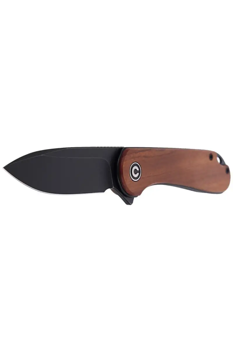 Nóż składany CIVIVI Elementum Flipper Cuibourtia Wood, Black Stonewashed (C907U)