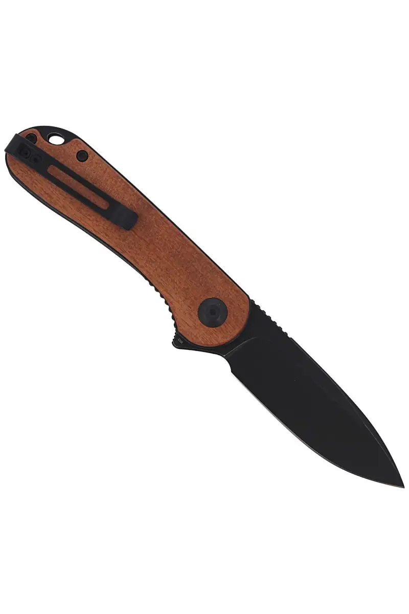 Nóż składany CIVIVI Elementum Flipper Cuibourtia Wood, Black Stonewashed (C907U)