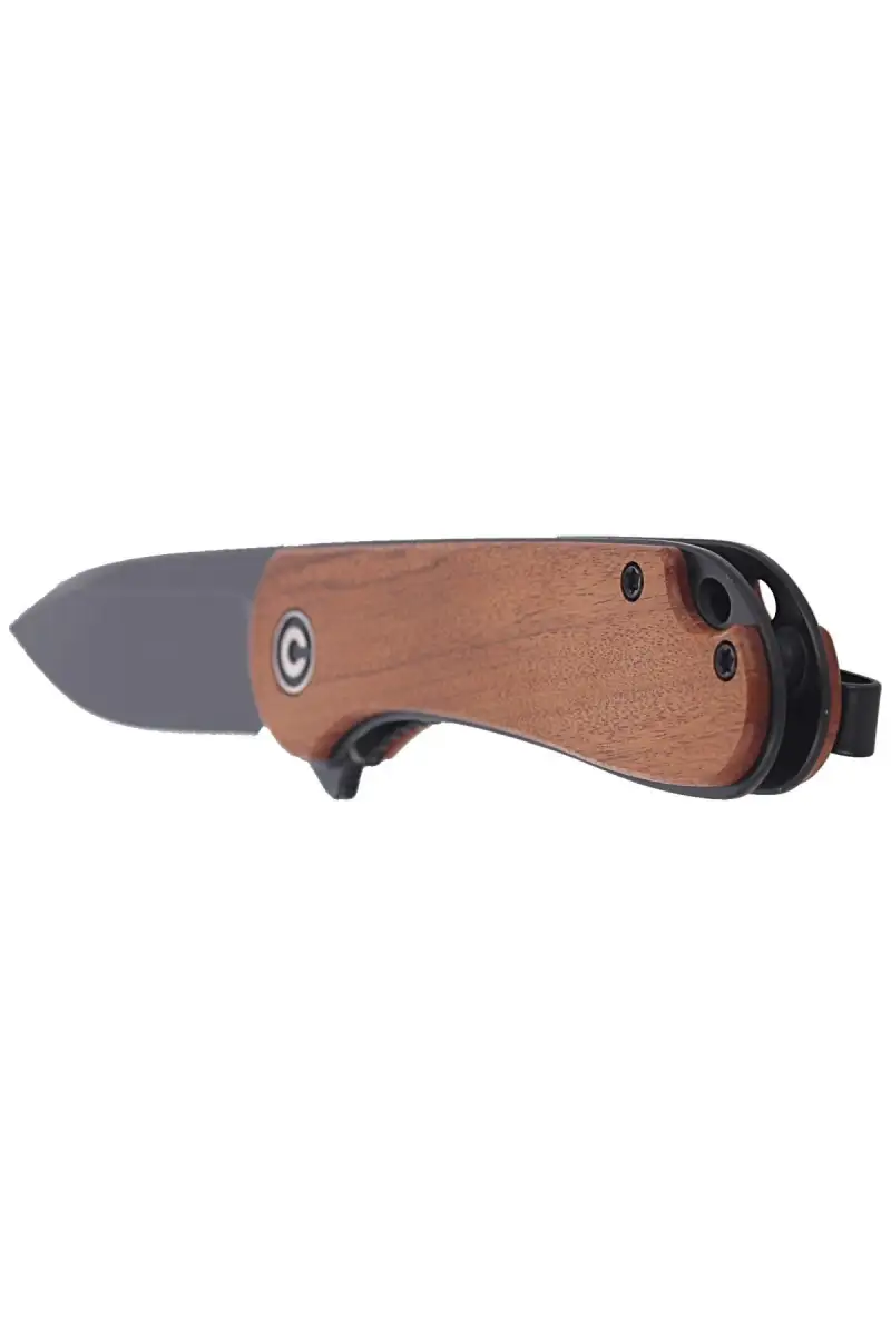 Nóż składany CIVIVI Elementum Flipper Cuibourtia Wood, Black Stonewashed (C907U)