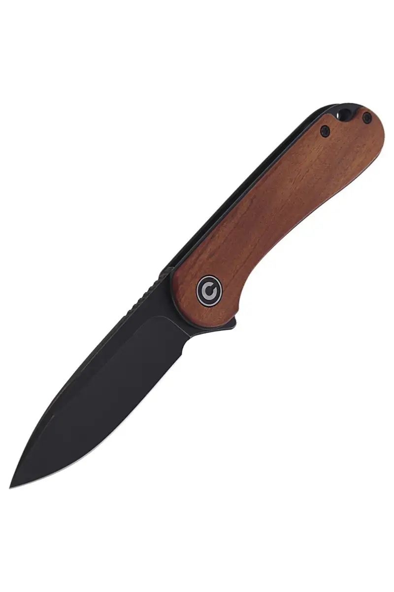 Nóż składany CIVIVI Elementum Flipper Cuibourtia Wood, Black Stonewashed (C907U)