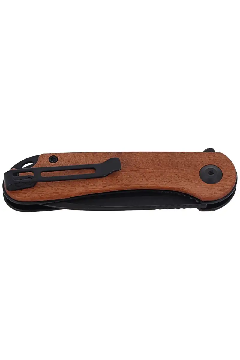 Nóż składany CIVIVI Elementum Flipper Cuibourtia Wood, Black Stonewashed (C907U)