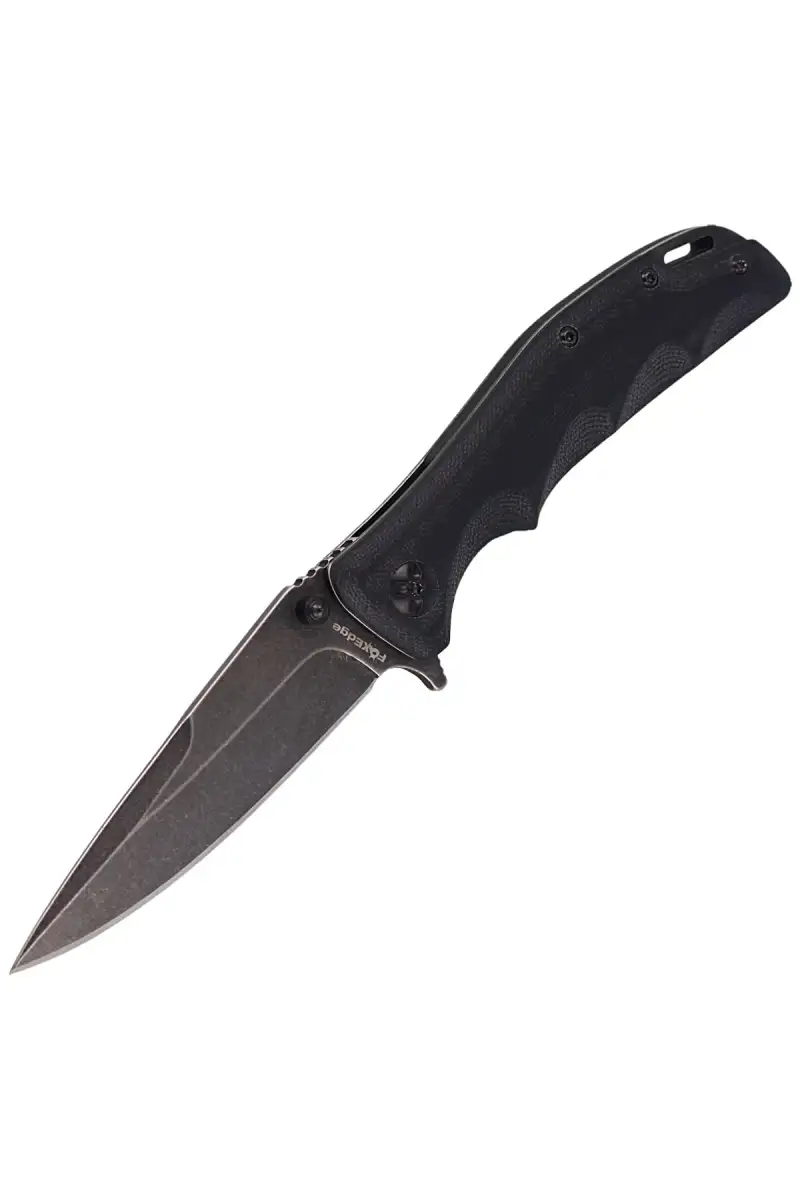 Nóż składany FoxEdge Mandatory Fun G10 Black, Stone Washed PVD by Russ Kommer (FE-024)