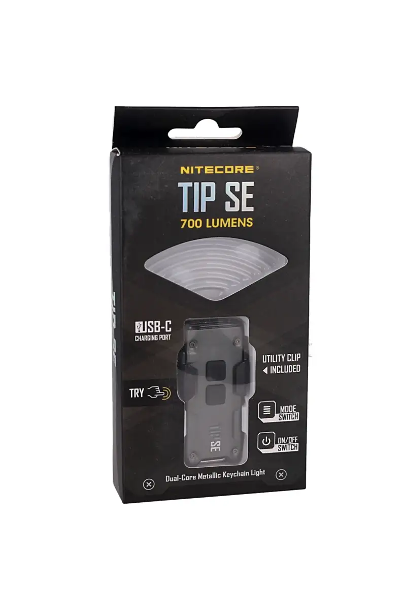 Latarka brelok NiteCore 700lm, Li-ion Battery / 500mAh (TIP SE GRAY)