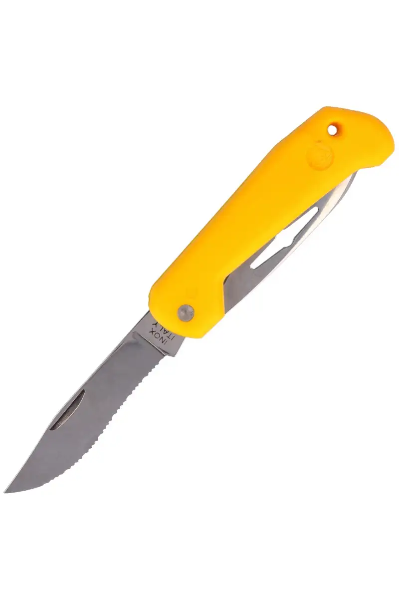 Nóż składany żeglarski MAC Marine B91/5 Yellow PP, Mirror W 1.4028 (MC B915.Y)