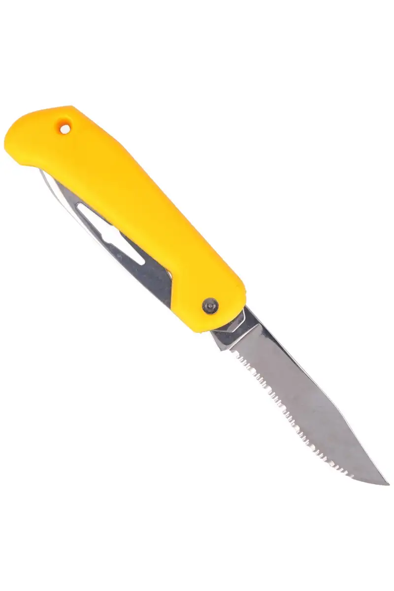 Nóż składany żeglarski MAC Marine B91/5 Yellow PP, Mirror W 1.4028 (MC B915.Y)